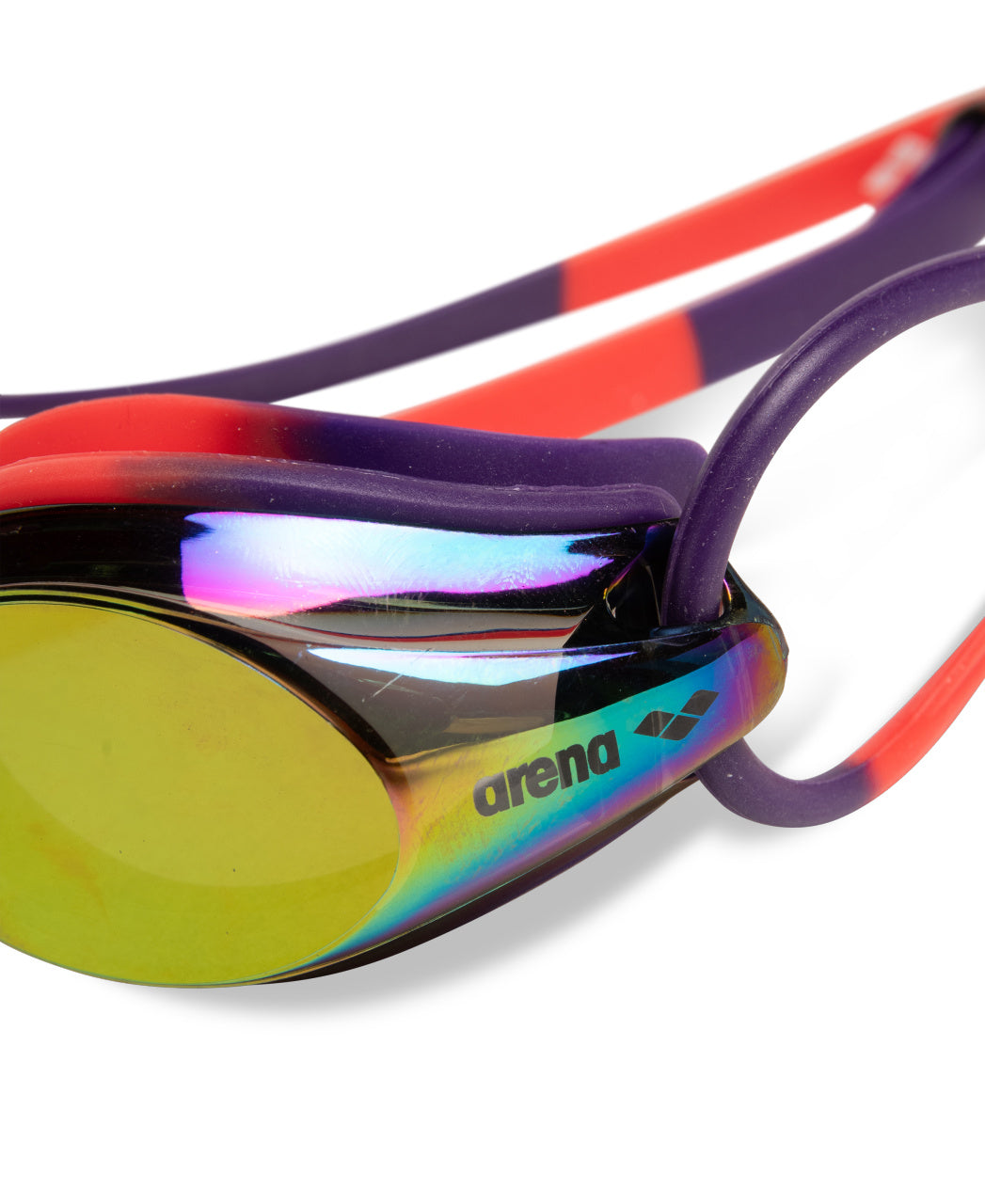 Arena Unisex Tracks Mirror Racing Goggles - Plum/Coral - All4Swim