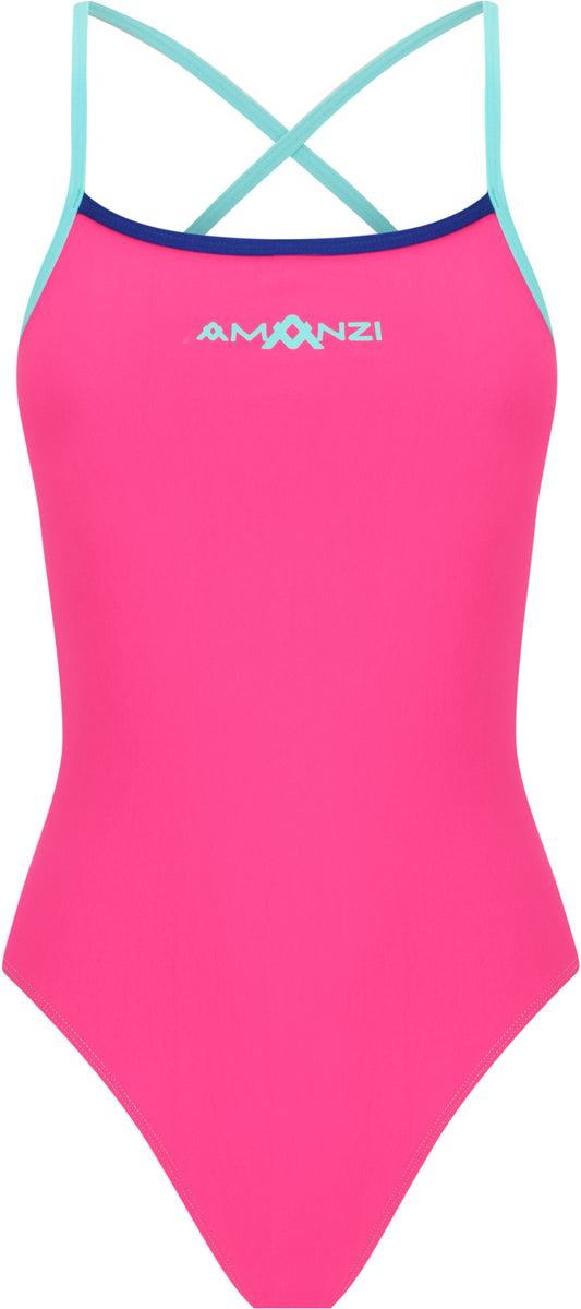 Amanzi Women's Tie Back One Piece - Rose Water - All4Swim