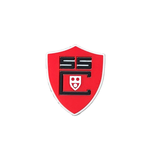 The All4Swim City of Southampton Swimming Club Shoe Charm features a red shield with black 