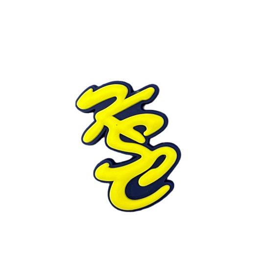 The Kimberly Swimming Club Shoe Charm by All4Swim features yellow 