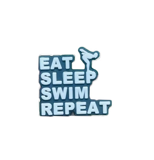 Eat Sleep Swim Repeat Croc Charm - All4Swim