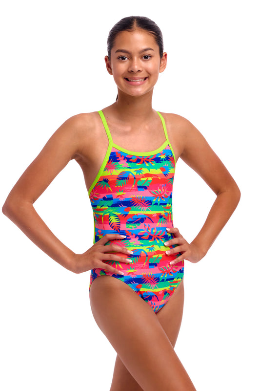 Maillot une pièce à bretelles simples Funkita Loose Goose pour filles