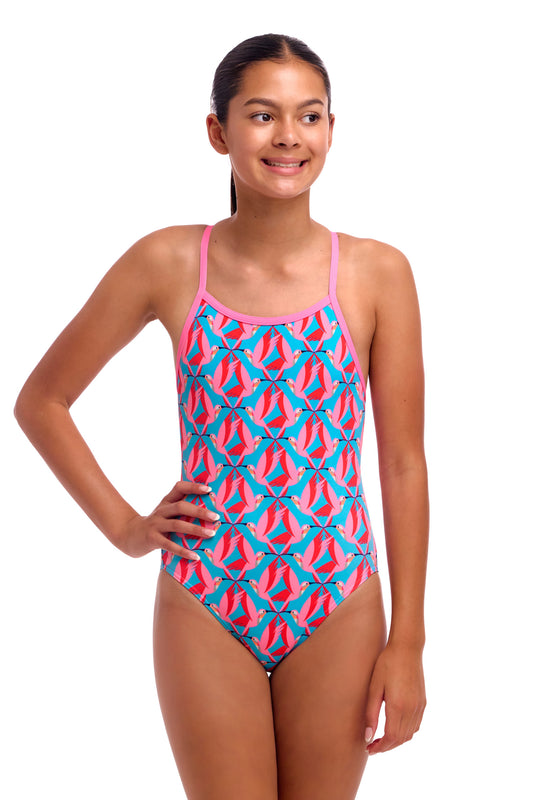 Maillot une pièce à bretelles simples Funkita Loose Goose pour filles