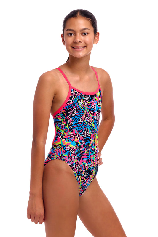 Maillot une pièce à bretelles simples Funkita Loose Goose pour filles