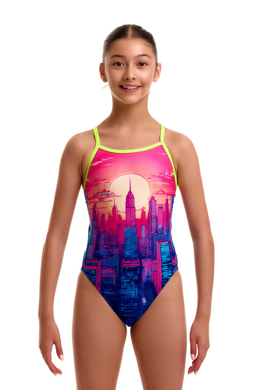 Funkita Girls Skyline Drive Single Strap One Piece