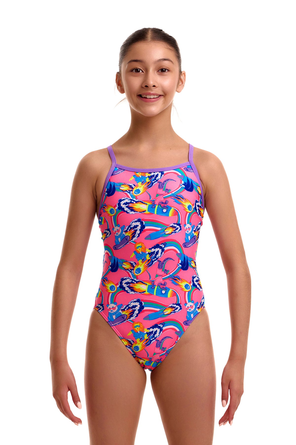 Maillot une pièce à bretelles simples Funkita Loose Goose pour filles