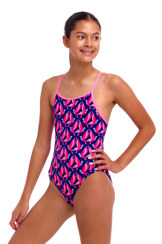 Maillot une pièce Funkita Lost Ocean Diamond Back pour filles