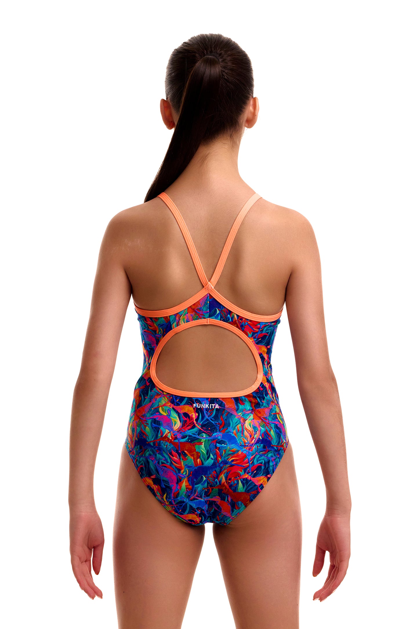 Maillot une pièce Funkita Lost Ocean Diamond Back pour filles