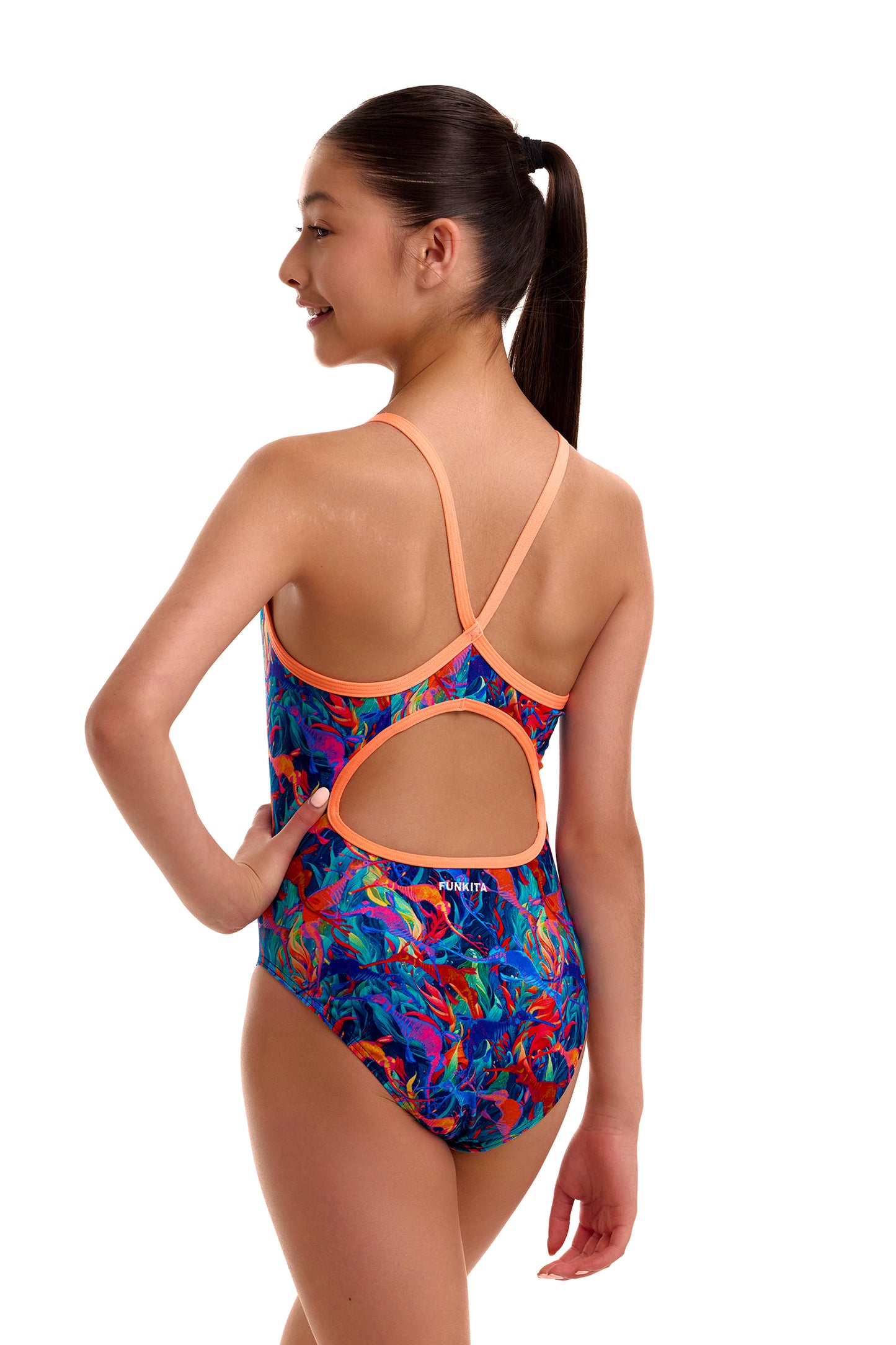 Maillot une pièce Funkita Lost Ocean Diamond Back pour filles