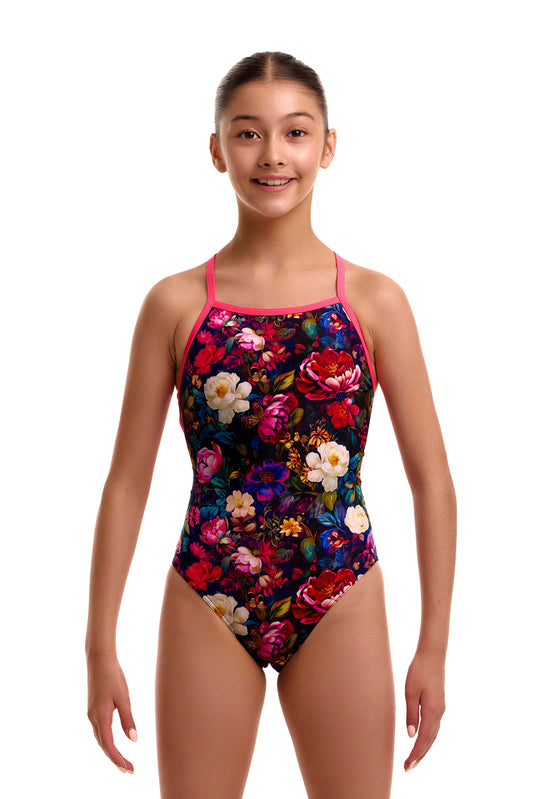 Funkita Girls Bed Of Roses Strapped In One Piece