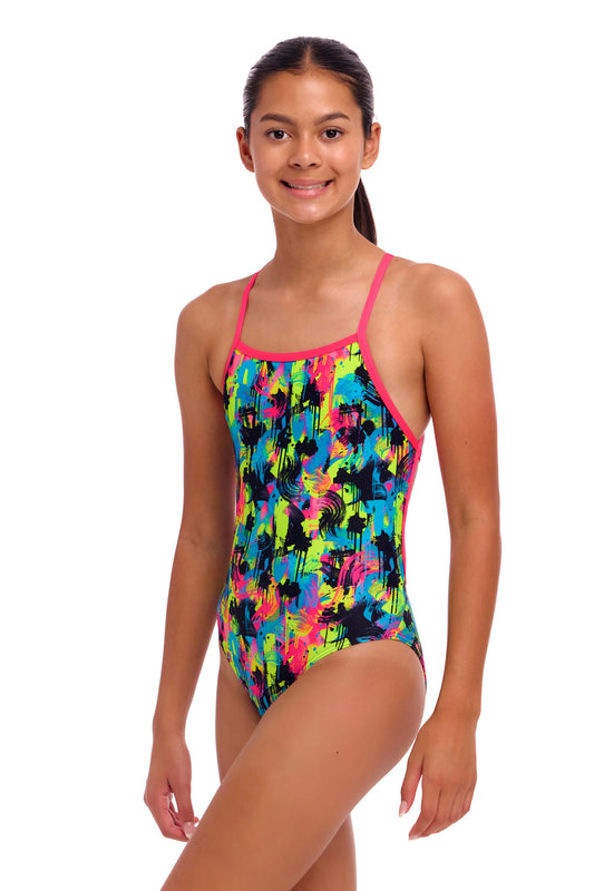 Pailles tourbillonnantes Funkita Girls attachées en une seule pièce