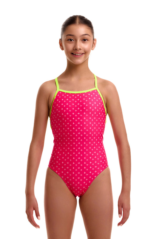 Funkita Girls Pink Proton Strapped In One Piece