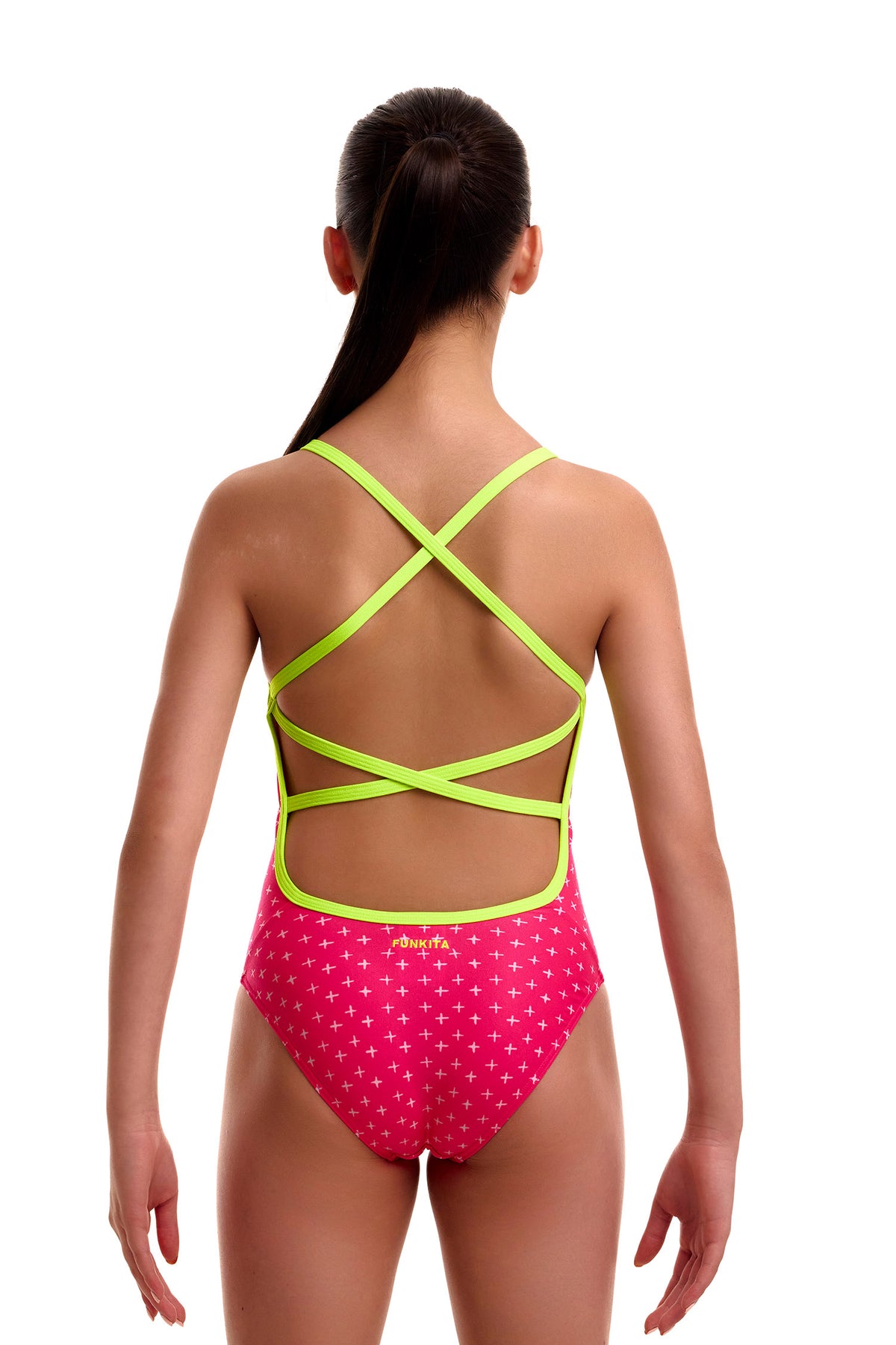 Funkita Girls Pink Proton Strapped In One Piece