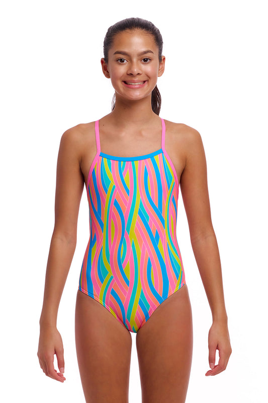Pailles tourbillonnantes Funkita Girls attachées en une seule pièce