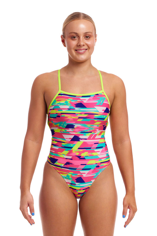 Funkita Women's Blurred Babe Strapped In One Piece - All4Swim