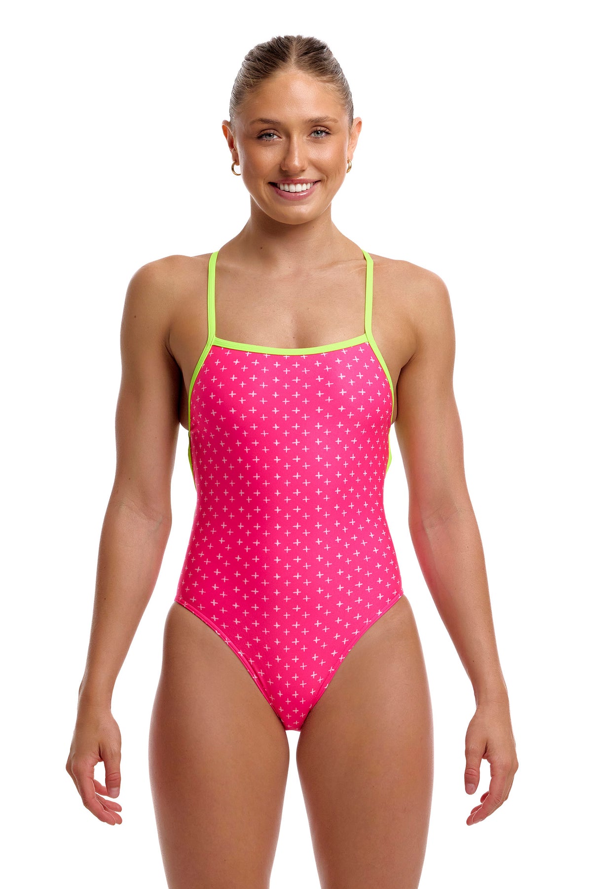 Funkita Women's Pink Proton Strapped In One Piece