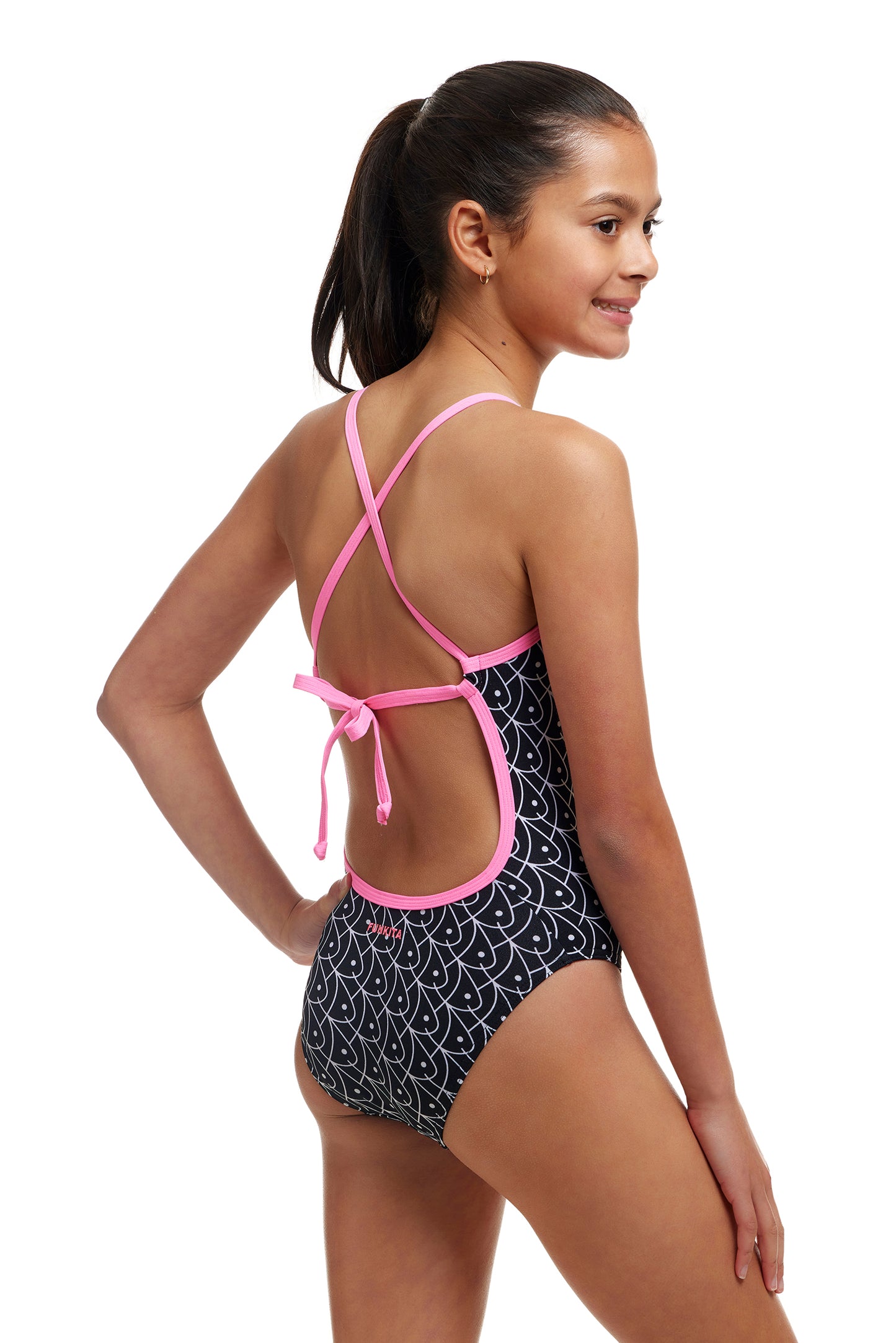 Funkita Girls Summer Fish Tie Me Tight One Piece - All4Swim