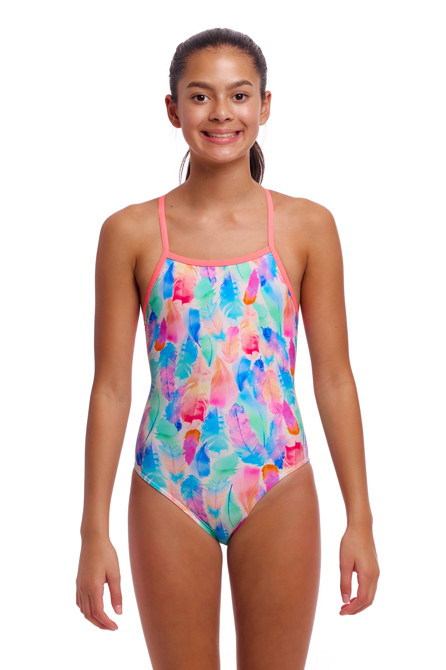 Funkita Girls Tickle Pink Tie Me Tight One Piece