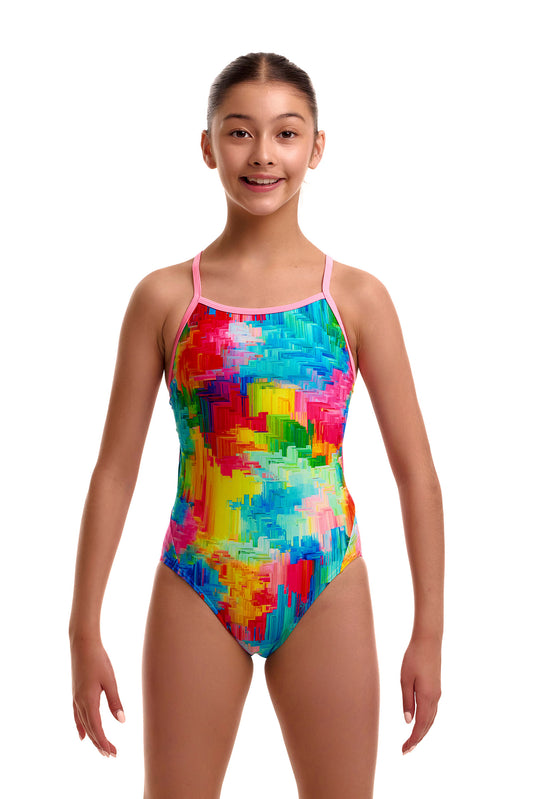 Funkita Girls Falling Colours Twisted One Piece