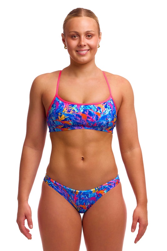 Funkita Women's Dragons Den Swim Crop Top - Top Only