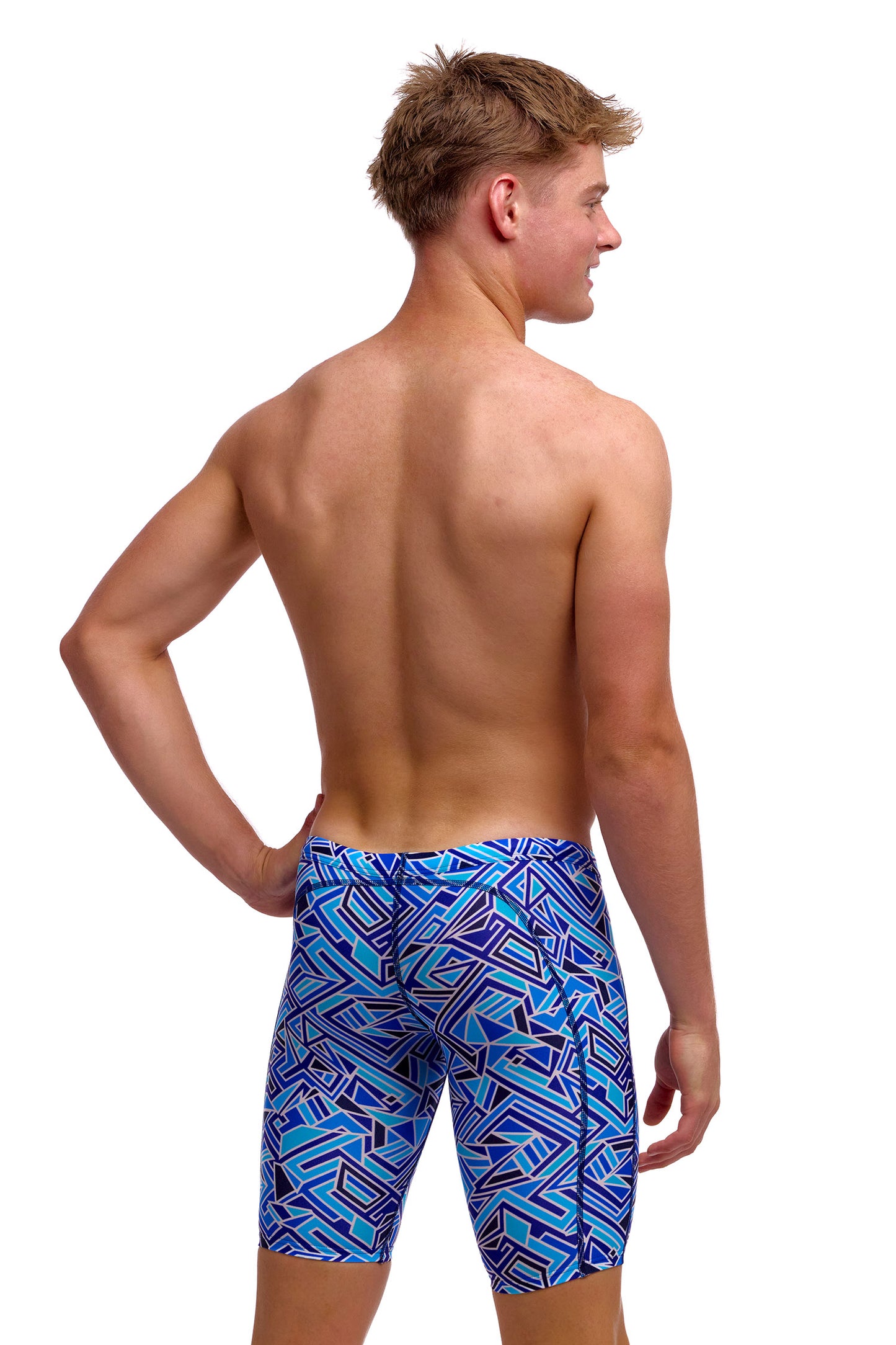 Funky Trunks Boys Blue Bits Training Jammers