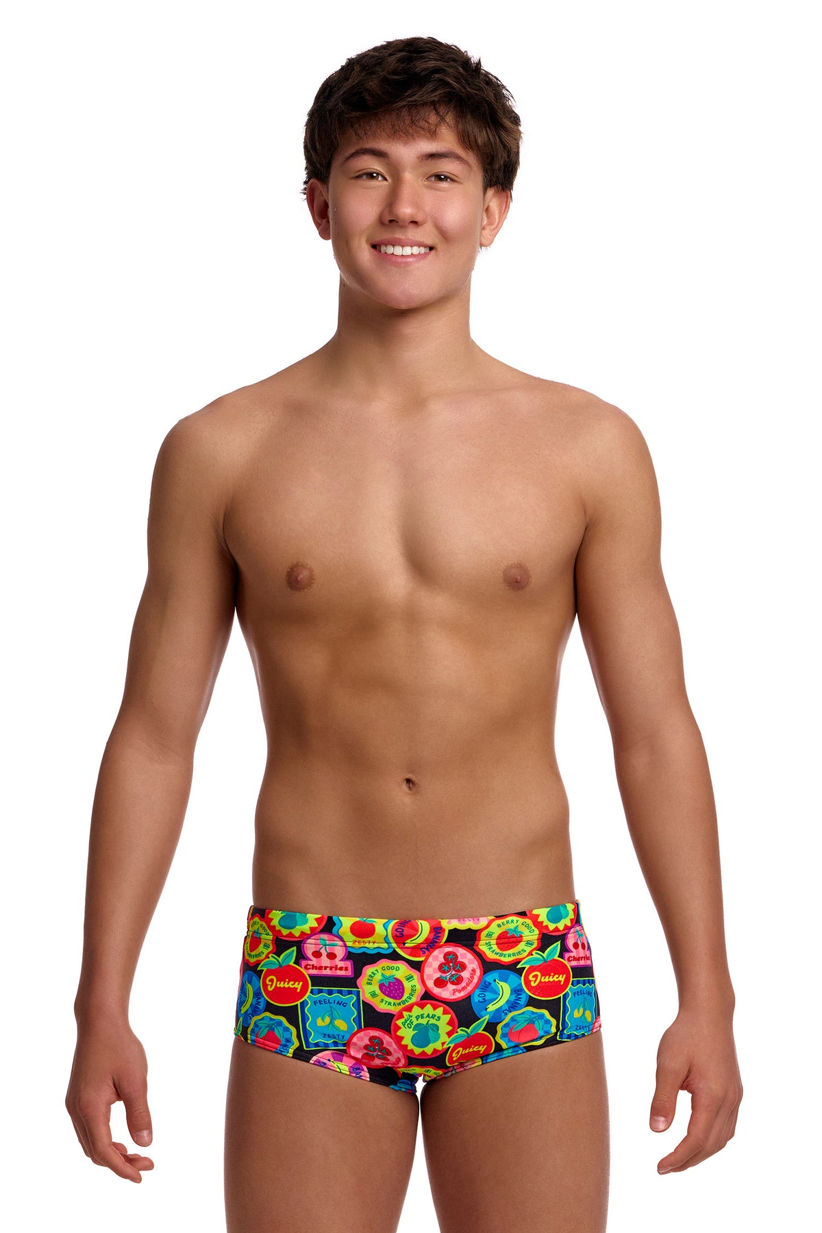 Funky Trunks Boys Berry Good Sidewinder Trunks