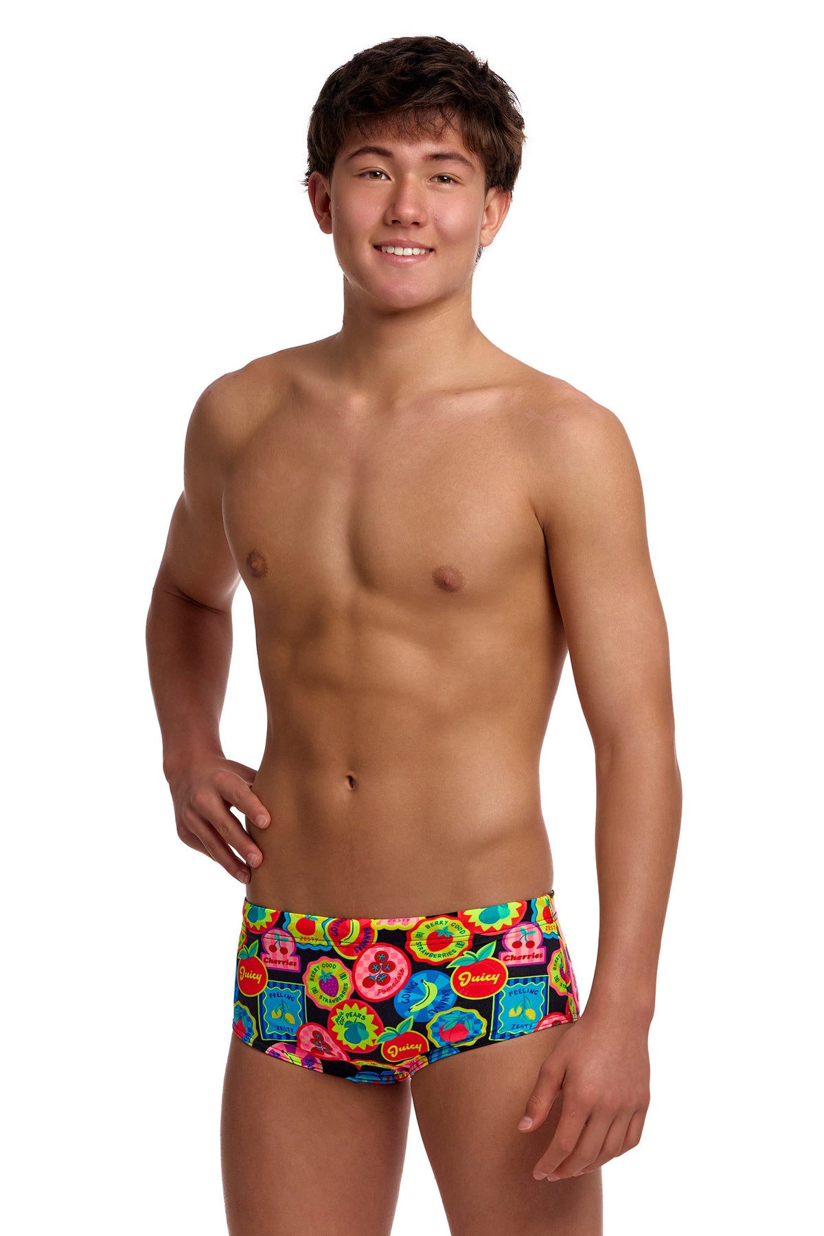 Funky Trunks Boys Berry Good Sidewinder Trunks