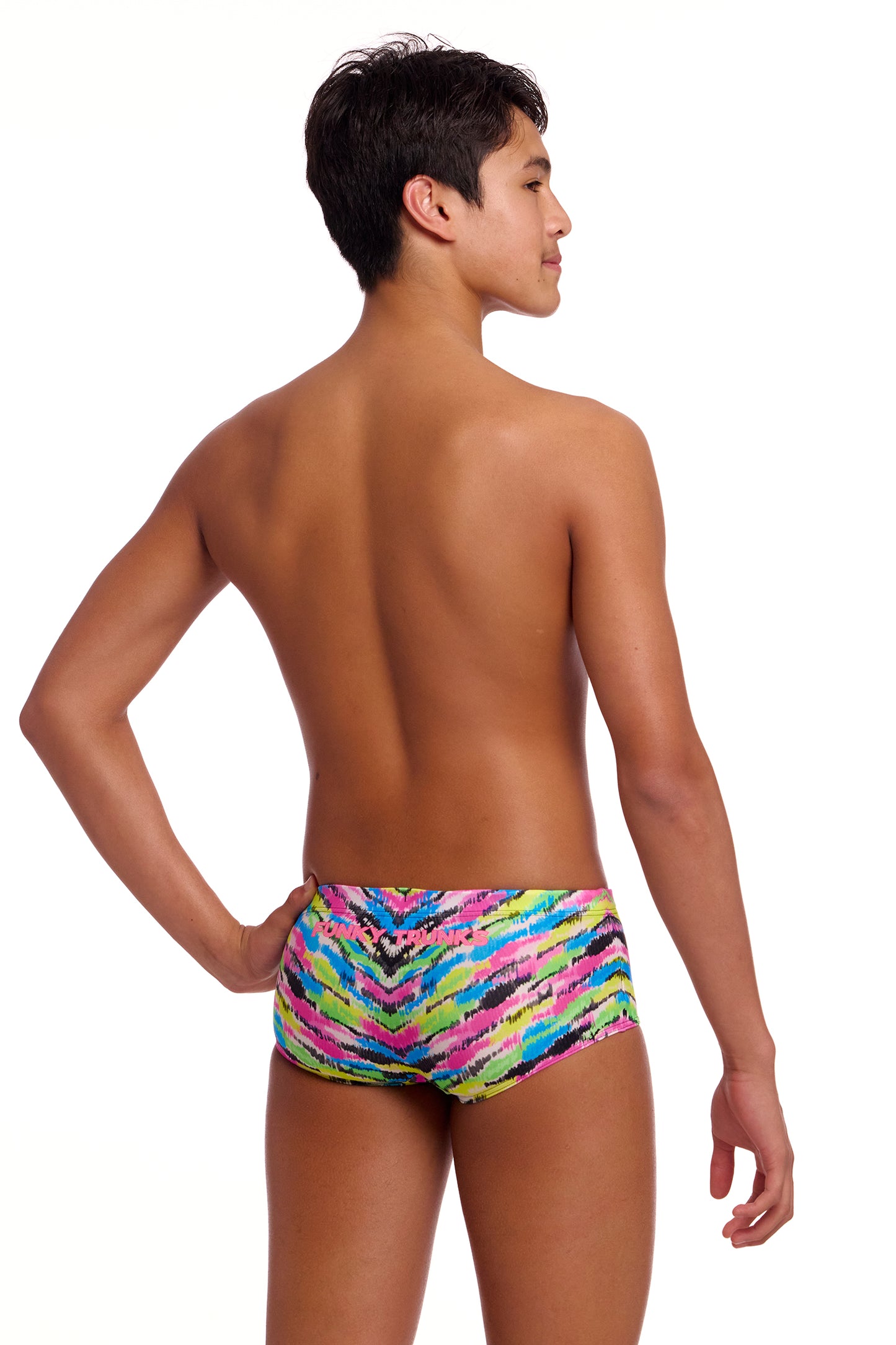 Funky Trunks Boys Happy Hide Sidewinder Trunks