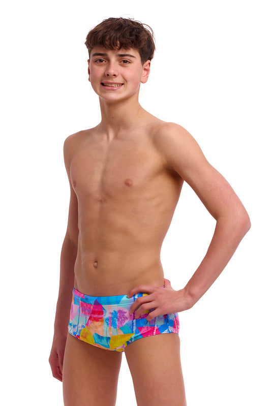 Boxer Funky Trunks Pixel Paradise Sidewinder pour garçons