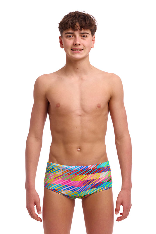 Funky Trunks Boys Static Stack Sidewinder Trunks