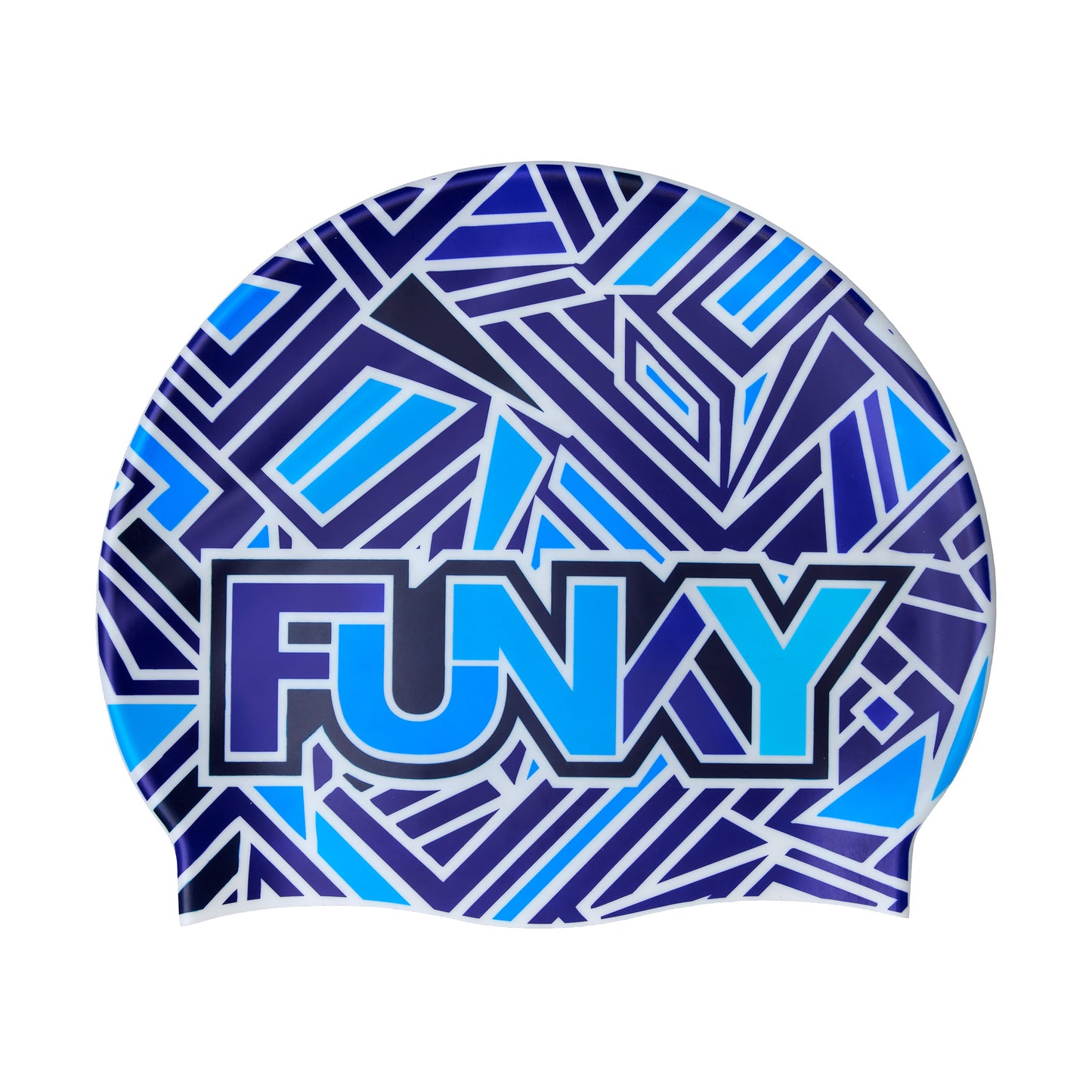 Funky Blue Bits Swim Hat