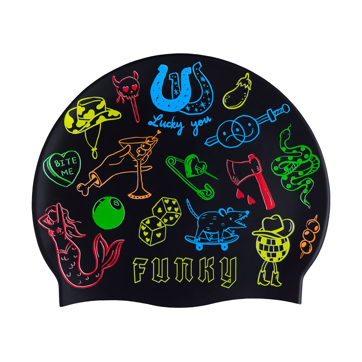 Funky Doodles Swim Hat