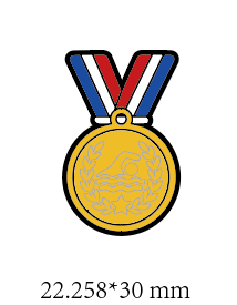 Gold Medal Shoe Charm