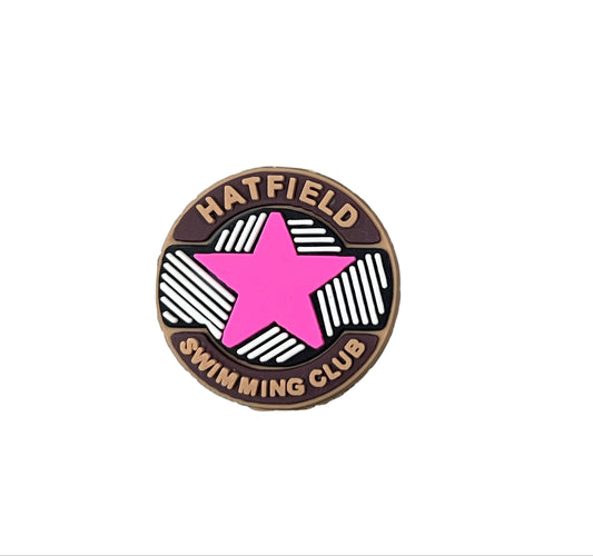 The All4Swim Hatfield Swimming Club Shoe Charm features a round badge with 