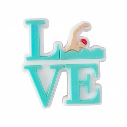 Breloque pour chaussures de natation Love