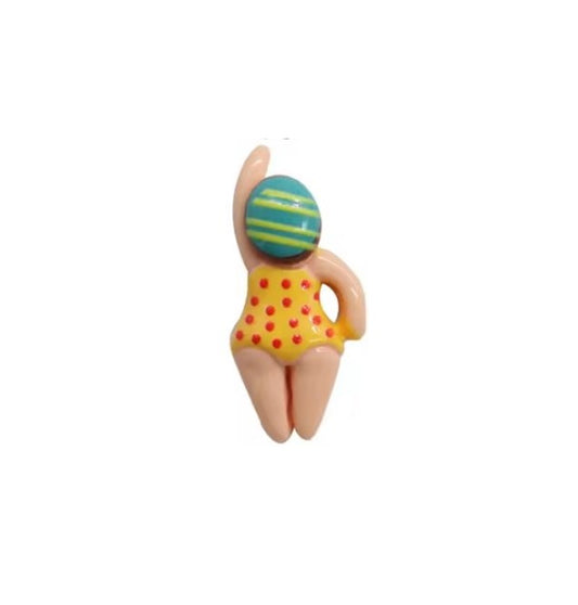 Yellow Costume Swimmer Croc Charm - All4Swim