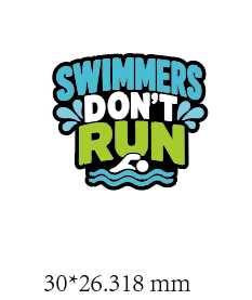 Swimmers Don't Run Shoe Charm