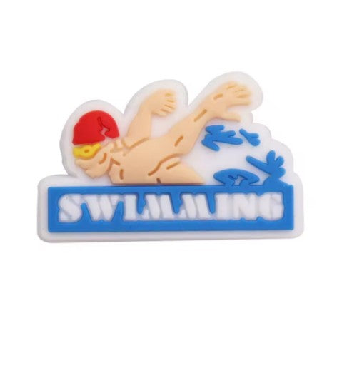 Swimmer Swimming Shoe Charm