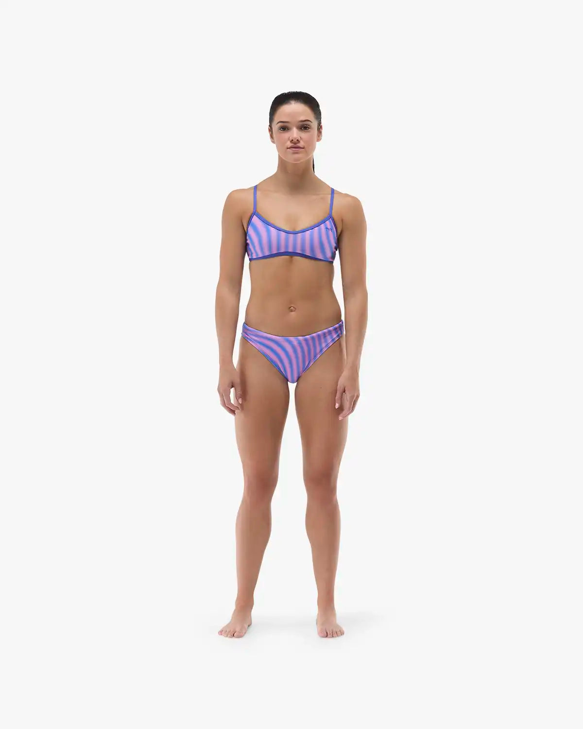 TYR Women's Trinity Fit Bikini Top - Blue/Pink
