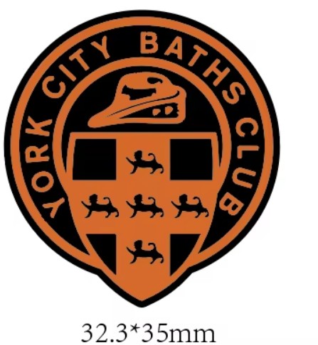 York City Baths Swimming Club Shoe Charm - Round