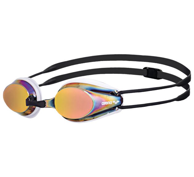 Arena Unisex Tracks Mirror Racing Goggles - White/Copper/Black - All4Swim