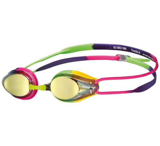Arena Tracks Mirror Junior - Purple/Pink/Green - All4Swim