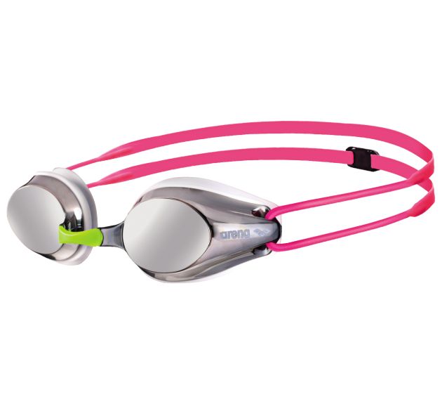 Arena Tracks Mirror Junior - Silver/Pink - All4Swim