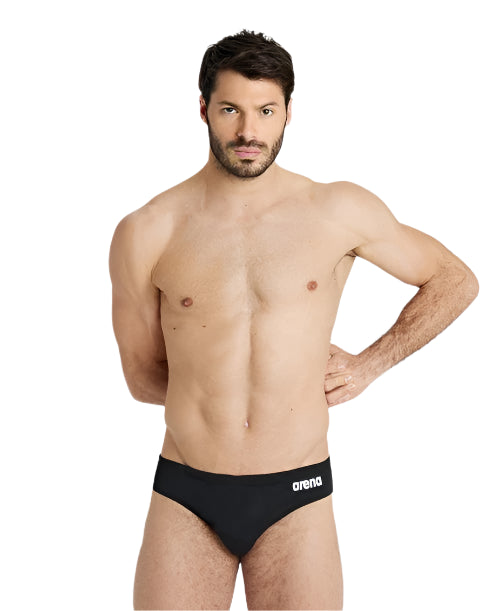 Arena Performance Men's Solid Team Swim Briefs - Black - All4Swim