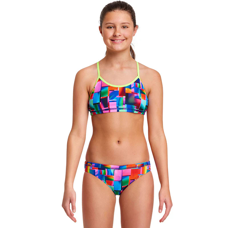 Funkita Girls Patch Panels Racerback Two Piece - All4Swim