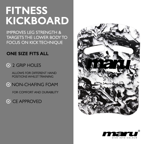Maru Kickboard (Black/White) - All4Swim