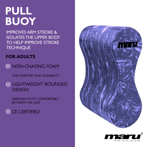 Maru Pull Buoy (Dark Purple/Purple) - All4Swim