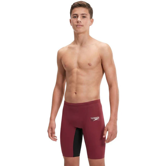 Speedo Boys Fastskin Endurance+ Max High Waisted Jammer - Black/Red